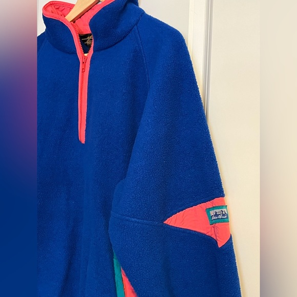 Eddie Bauer Vintage Blue Pullover Fleece Men’s Size Medium - Picture 3 of 10